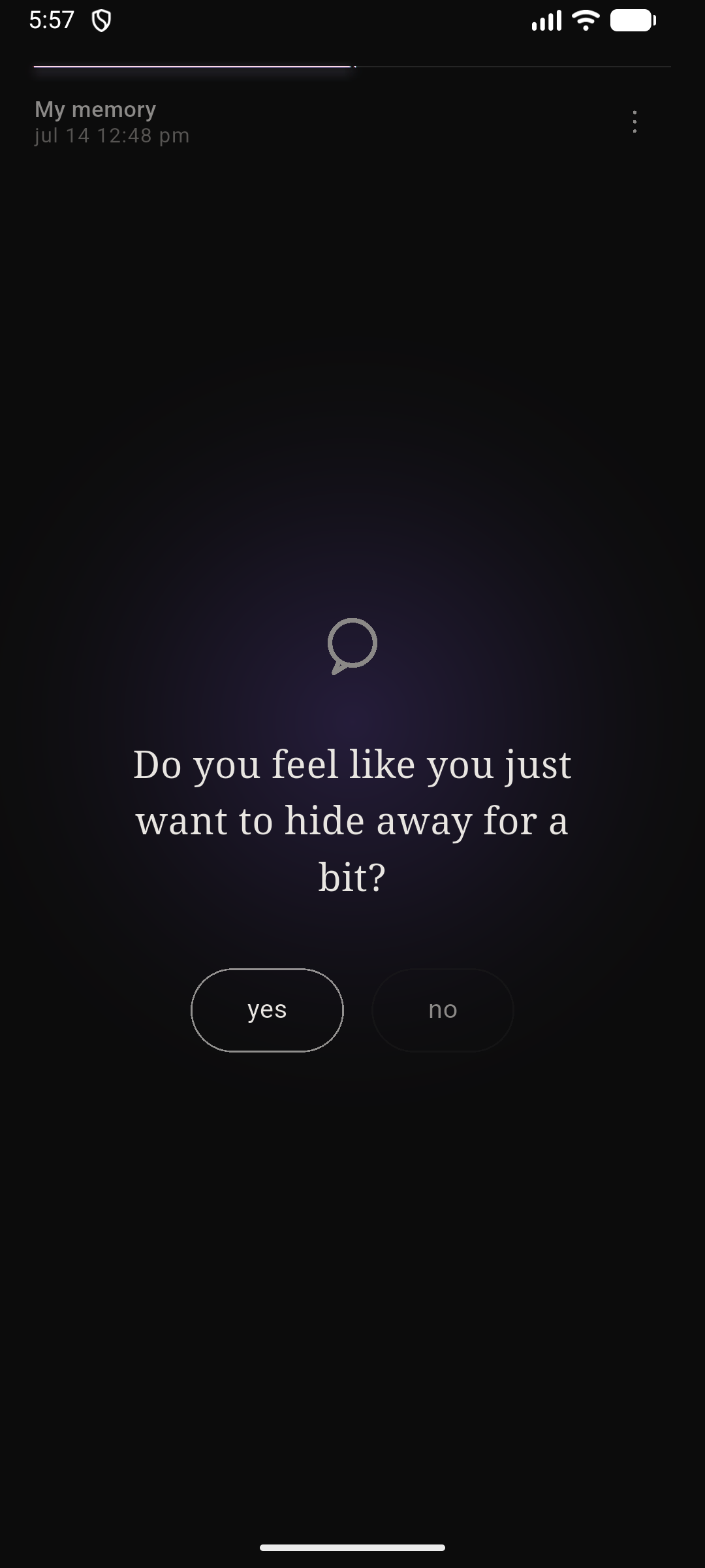 Reflection: a Sense-generated question with a short written afterthought